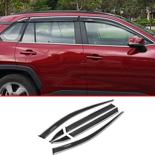 for Toyota Rav4 2019-2024 Window Visor Vent Sun Shades Rain Wind Guard Cover 6X