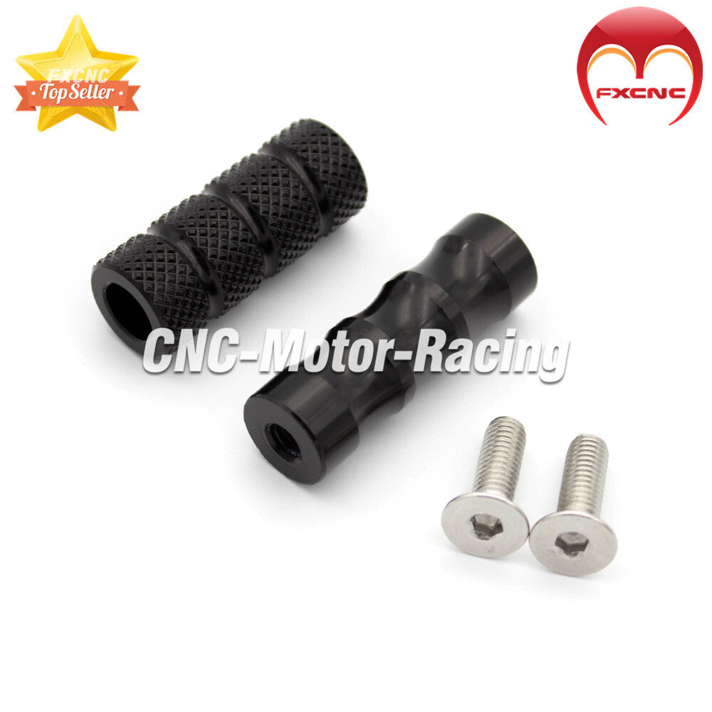 CNC black footstool with pegs and gear shift pedals suitable for CBR125R 300R 500R 600RR
