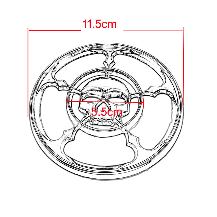 Chrome Skull Speaker Trim Grill Cover for Harley Touring Electra Street Glide Q