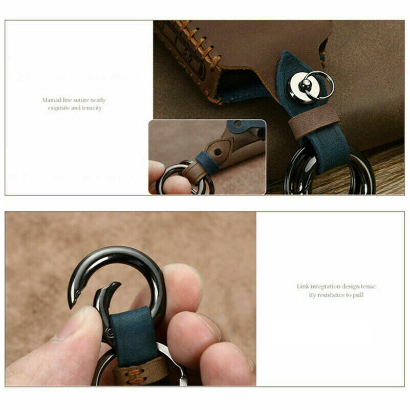 Leather Car Keychain Bag  for ford  for Mustang Fusion for Lincoln MKX MKC Q