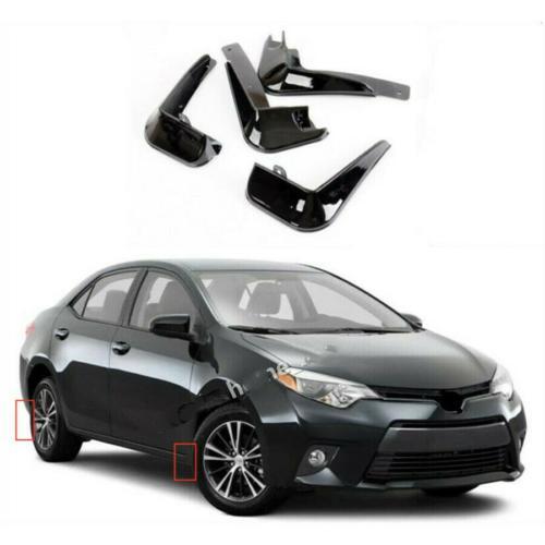 4X Glossy black Splash Guards Mud Flaps Mudguard Fender for Toyota for Corolla 14-18