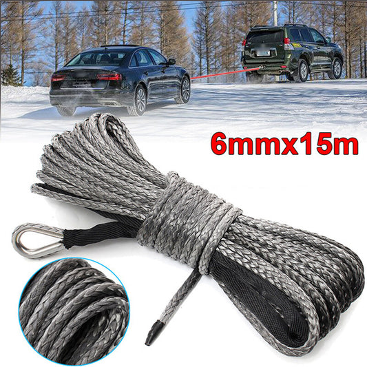 All-Terrain Vehicle (UTV) 5000-5700 lb 50 ft Nylon Synthetic Fiber Winch Cable Rope Accessories - n