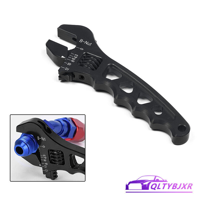 3AN-12AN Adjustable Wrench Tool Spanner Black Aluminum For Hose End Fittings