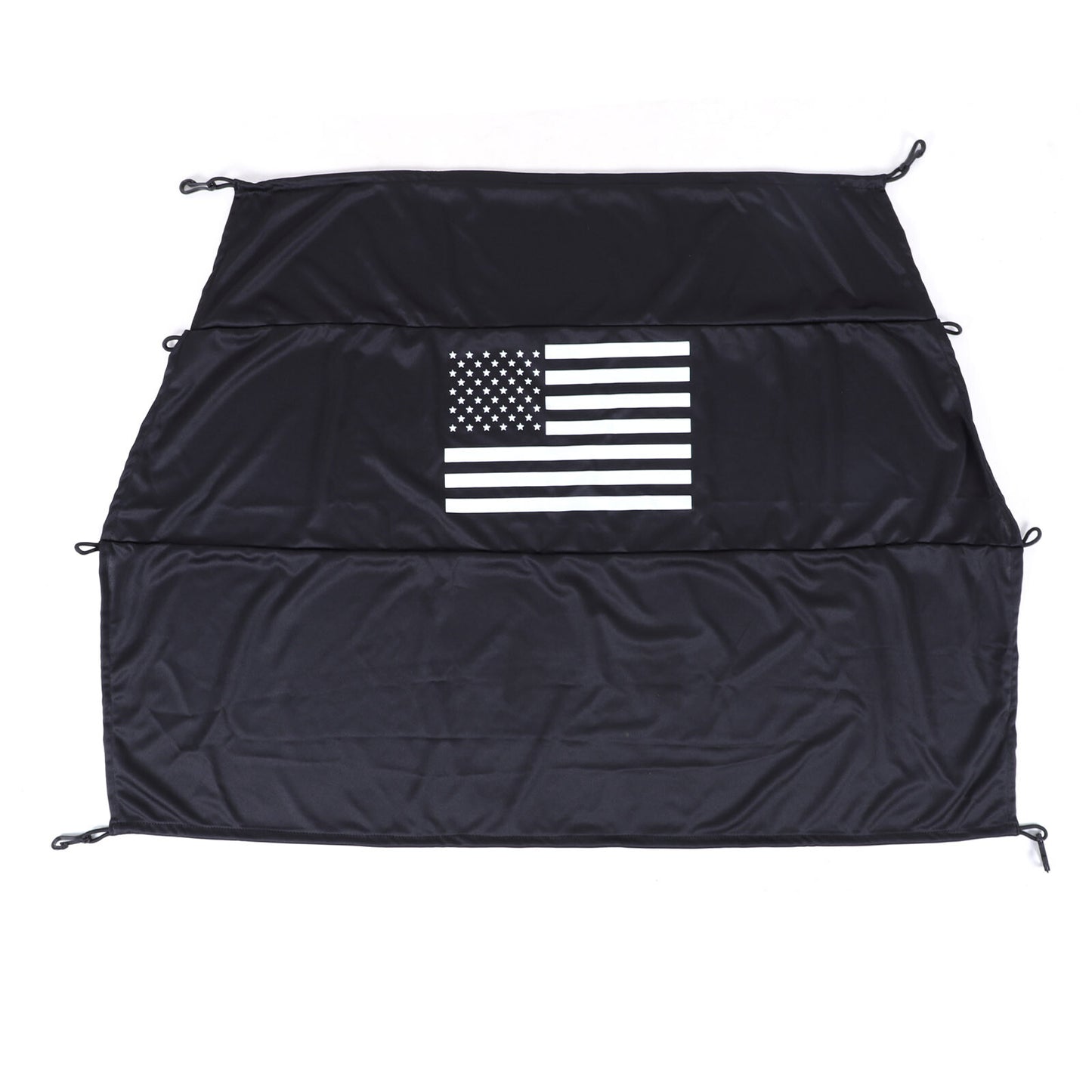 Rear cargo sunshade with secure under-trunk design suitable for CORVETTE C7 ZR1 2014-2019 American Flag. n
