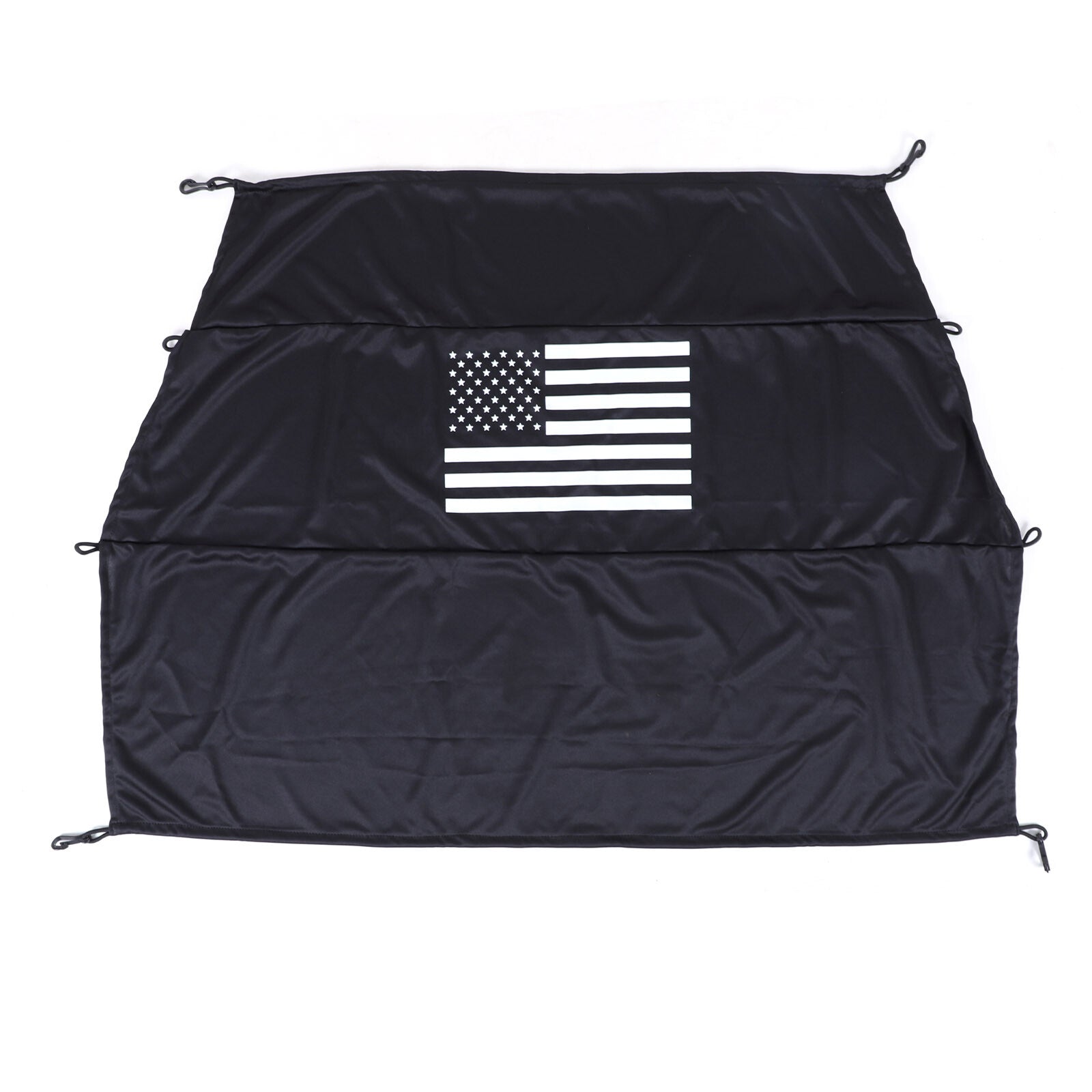 Rear cargo sunshade with secure under-trunk design suitable for CORVETTE C7 ZR1 2014-2019 American Flag. n