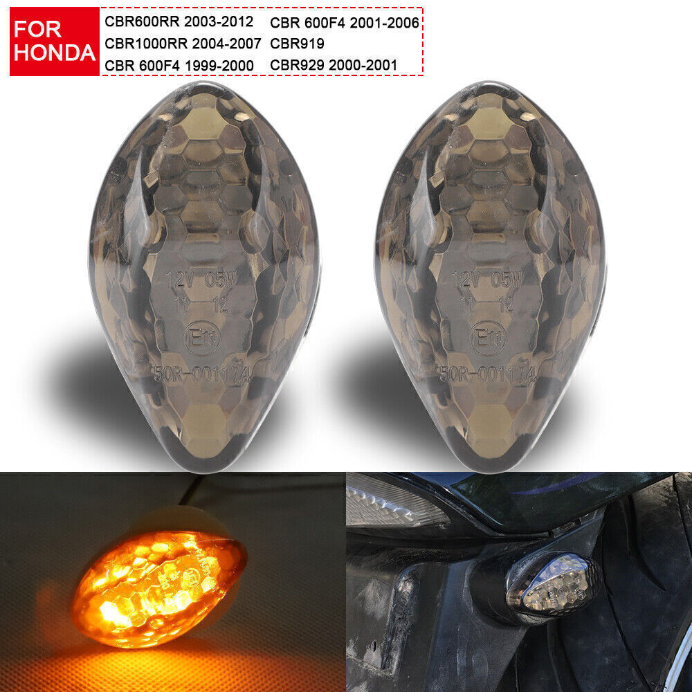 2X Motorcycle LED Turn Signal Amber Light for Honda CBR900RR CBR929RR CBR954RR