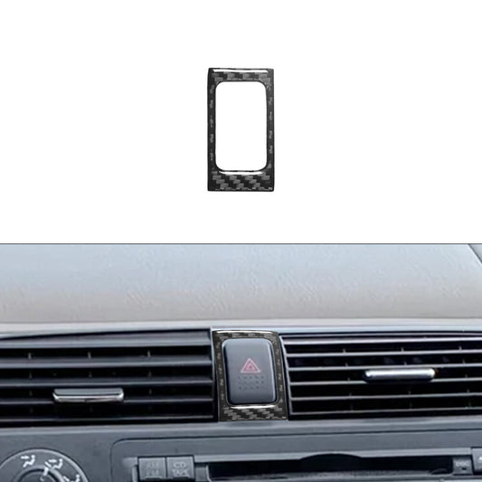 Carbon Fiber Interior Hazard Light Button Cover Trim for Honda for Civic 2003-2005