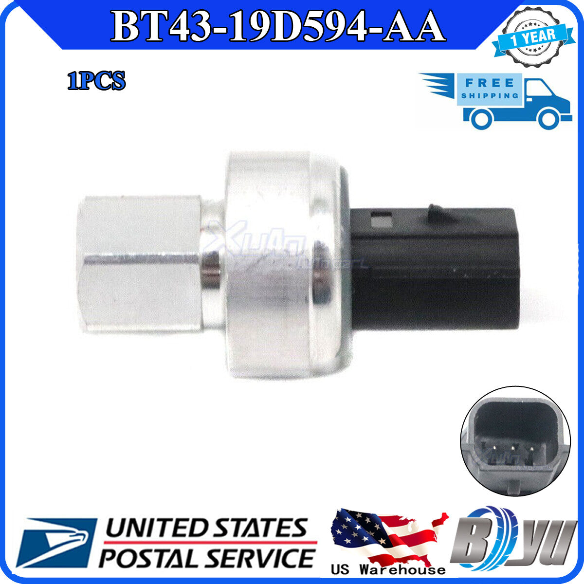 Brand new BT43-19D594AA American air conditioning refrigerant pressure switch sensor suitable for Lincoln - v