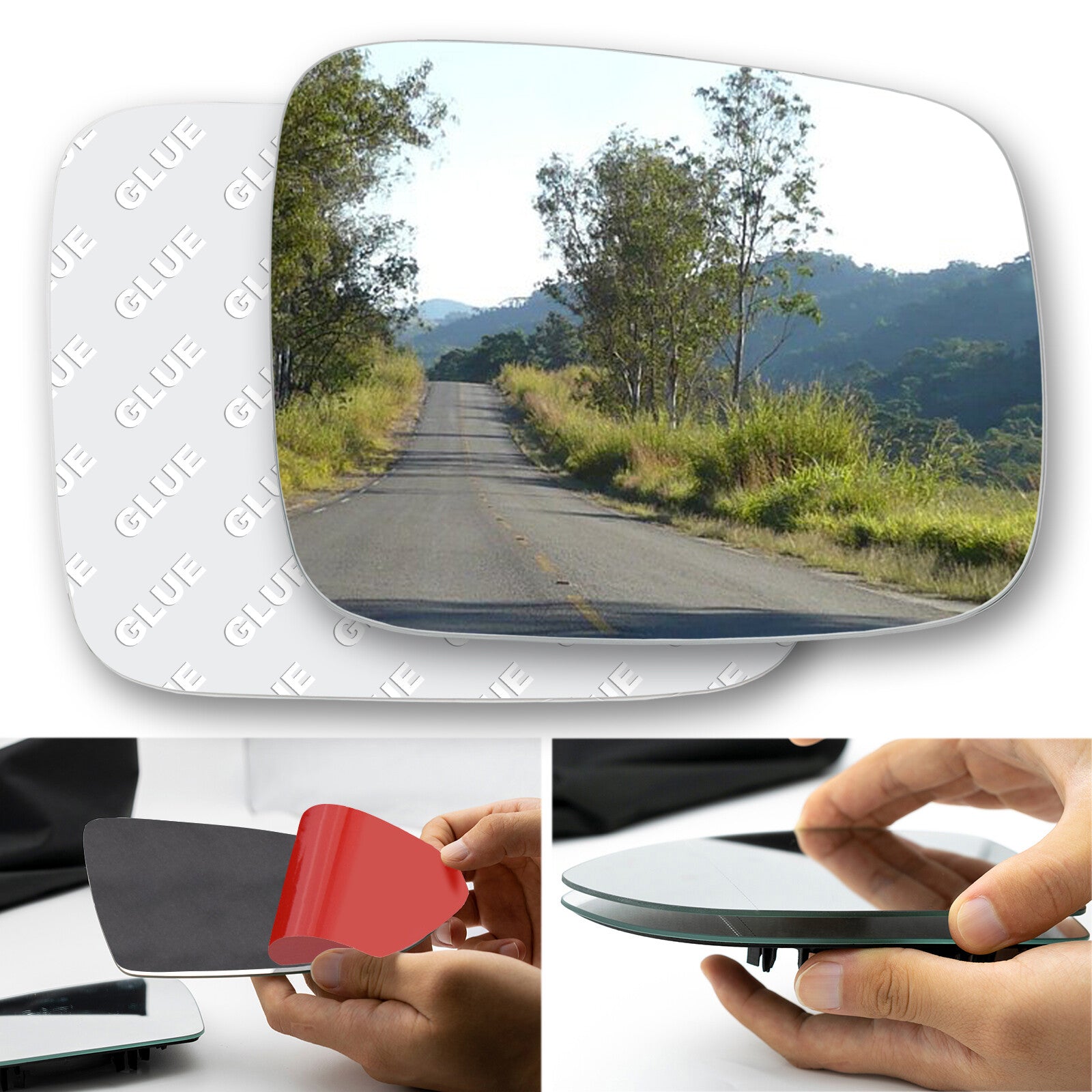 Convex Wing Mirror Glass for VW Transporter T4 Van 90-03 Right passenger offside Q