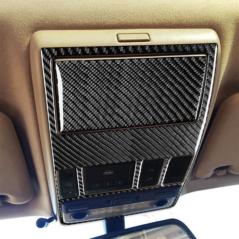 Real Carbon Fiber Car Reading Lights Panel Cover Trim for BMW X5 E53 2000-2006