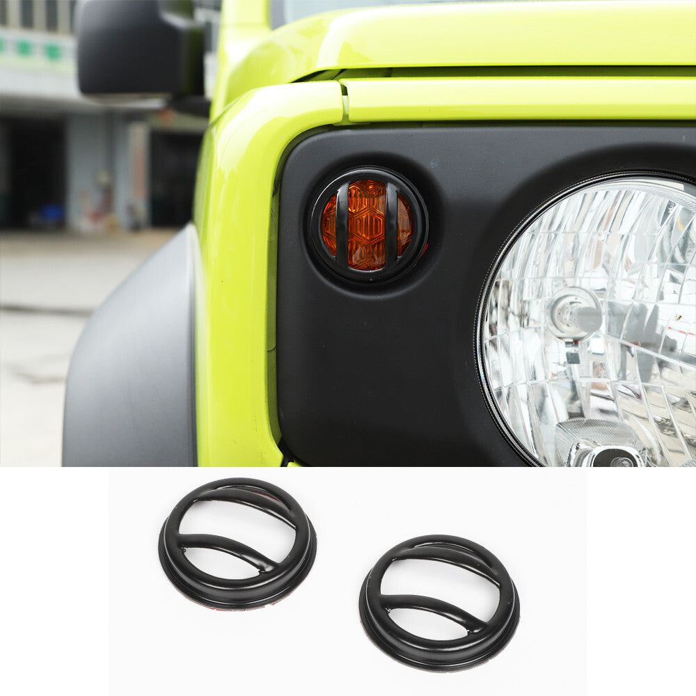 Iron Black Front Turn Signal Light Lamp Cover for Suzuki for Jimny 2019+ Accessories