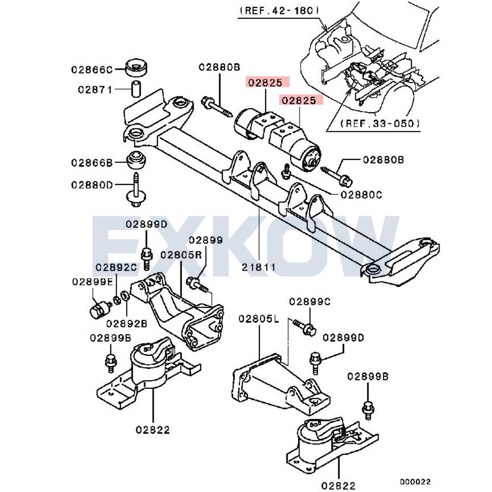 LH RH ENG Rear Mounting Cushion for Mitsubishi Pajero IO 1.6 1.8 2.0 4WD 98-03