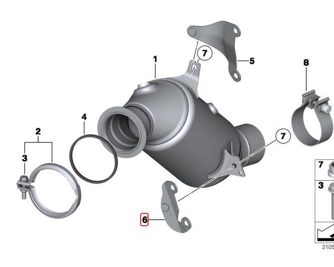 Exhaust Manifold-Preconverter Bracket for F01 F02 X5 E70 X6 740i 18207610689 n