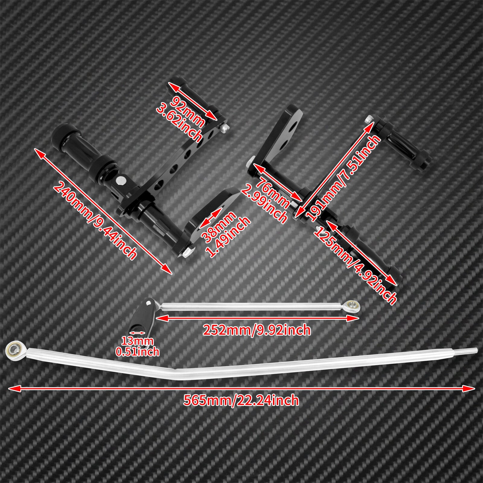 Aluminum Forward Controls Fit for Harley Dyna Low Rider Street Bob 2006-2017