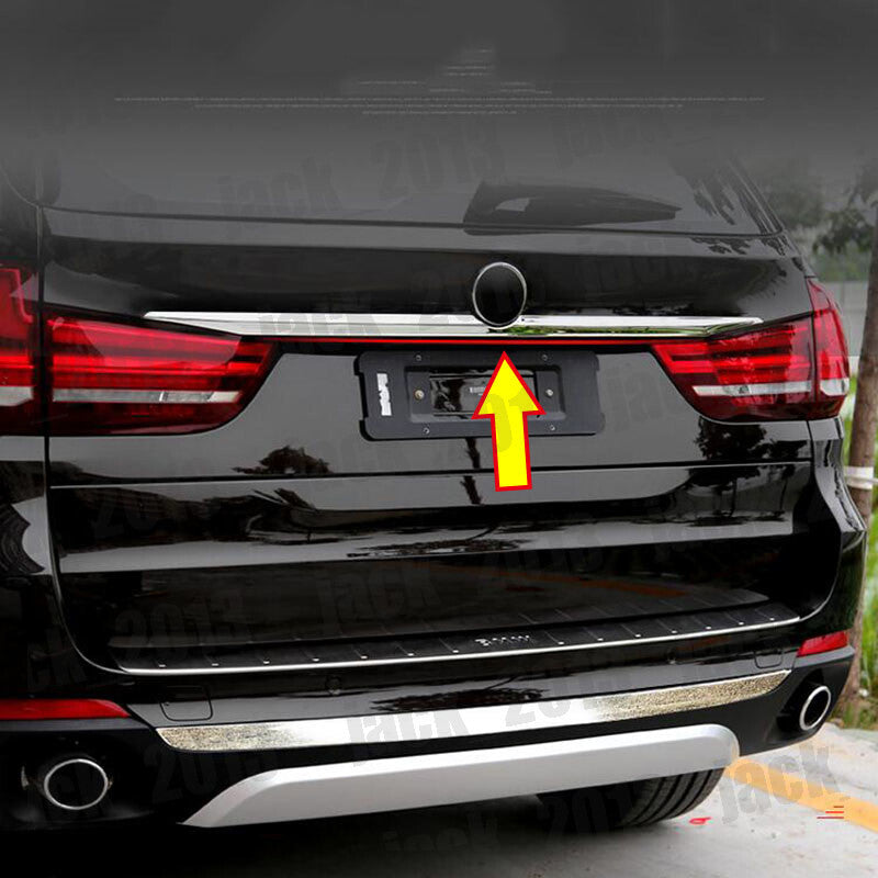 for BMW X5 F15 2014-2018 Stainless Steel Car Rear Trunk Molding Trim 1pcs