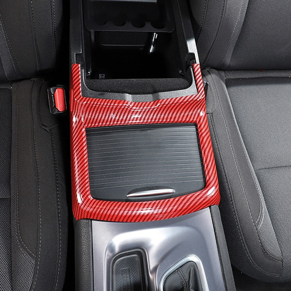 Red Carbon Interior Central Control Cover Trim Kit for Dodge Charger 2015-23 5X