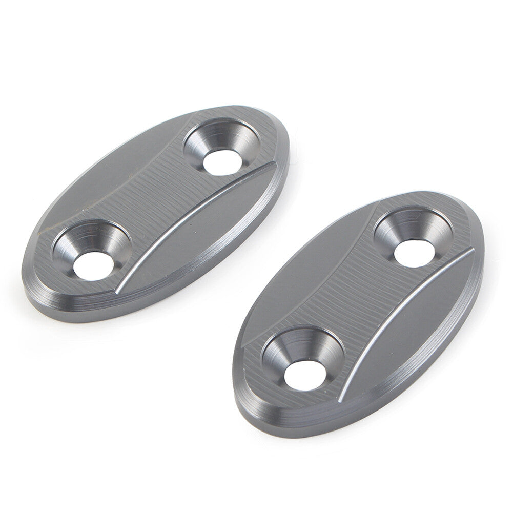 for BMW S1000RR 2009-2018 Rearview Mirror Block Off Base Plates Cover Grey Pair