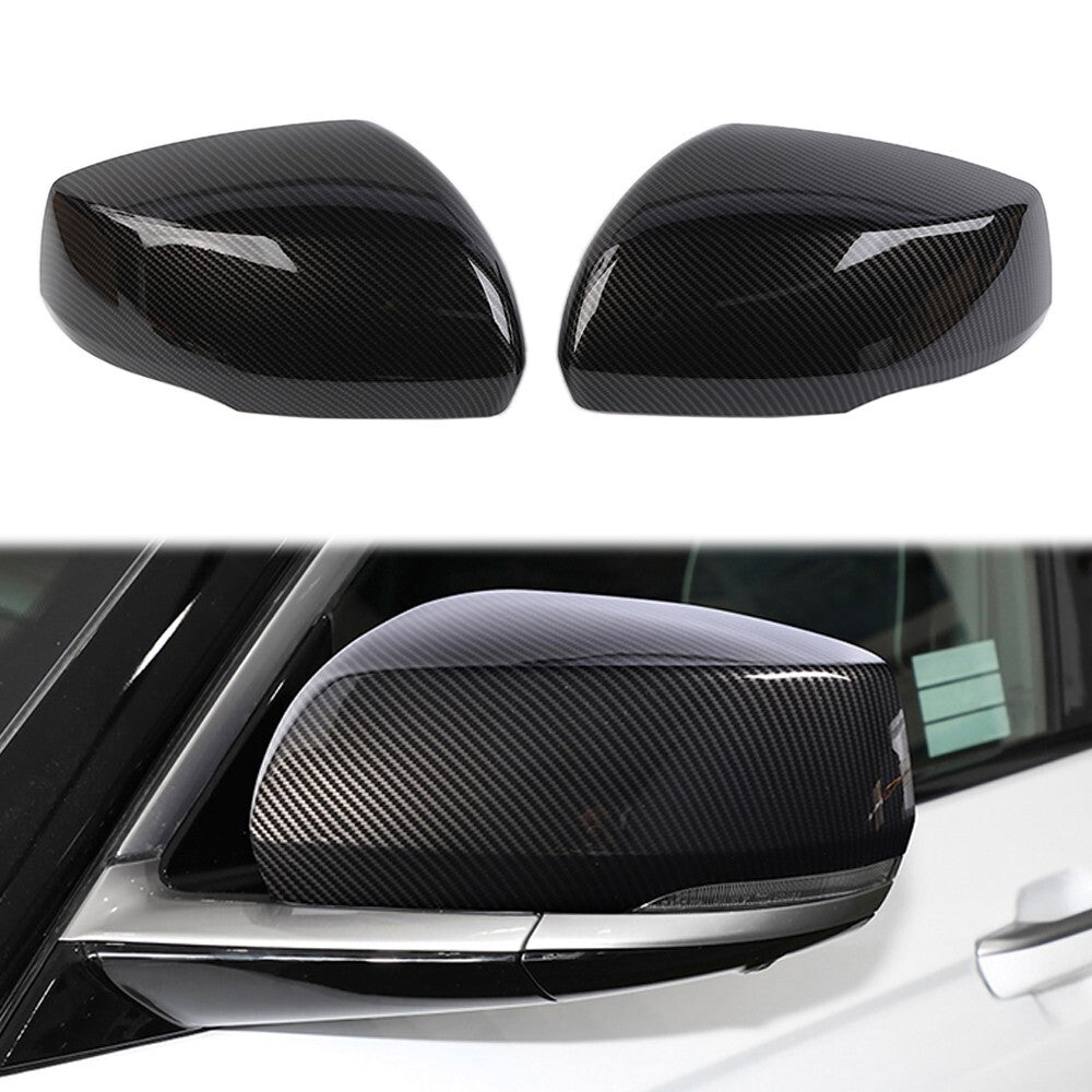 Carbon Rearview Mirror Cover Cap Trim Accessories for Jeep Grand Cherokee 21+