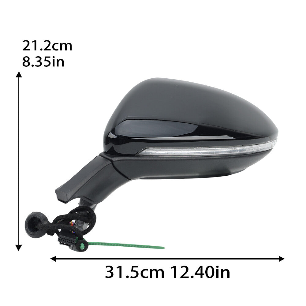 F¨¹r for VW for Golf VII MK7 12-20 Links Au?enspiegel Spiegel Elektrisch Heizung Schwarz