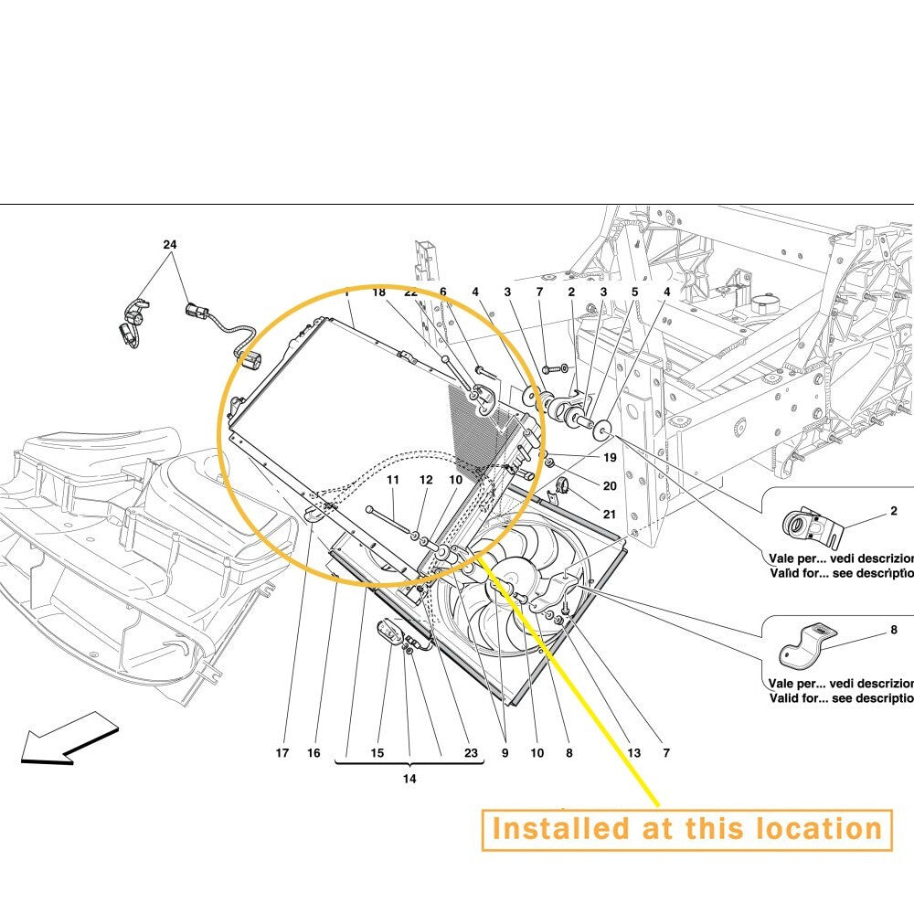 Equipment Manufacturer ( ) for Ferrari California Water Radiators: 263702