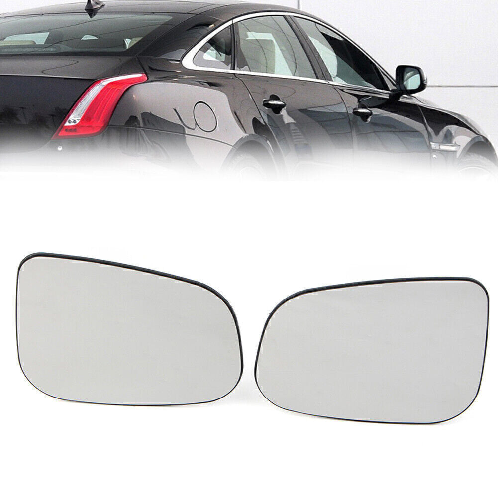 Pair Mirror Glass for Jaguar Vanden Plas XF XJ XJ8 XK XE I-PACE C2Z31946 Q