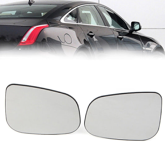 Pair Mirror Glass for Jaguar Vanden Plas XF XJ XJ8 XK XE I-PACE C2Z31946 Q