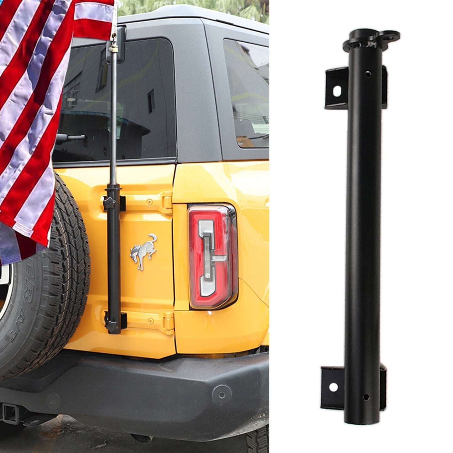 for ford  Bronco Accessories 2021 2022 2023 Tailgate Solid Steel Flagpole Holder