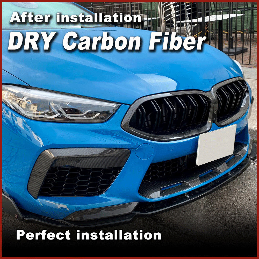 for BMW 8 Series G14 G15 G16 840i 2018-2023 DRY CARBON Front Grille Grill Cover