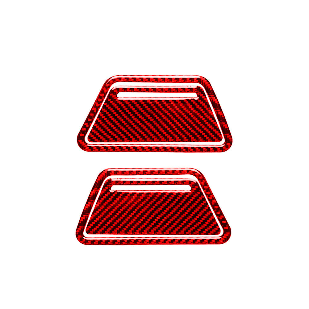 Red carbon fiber ashtray rear door trim for Audi A6 A7 2012-2018