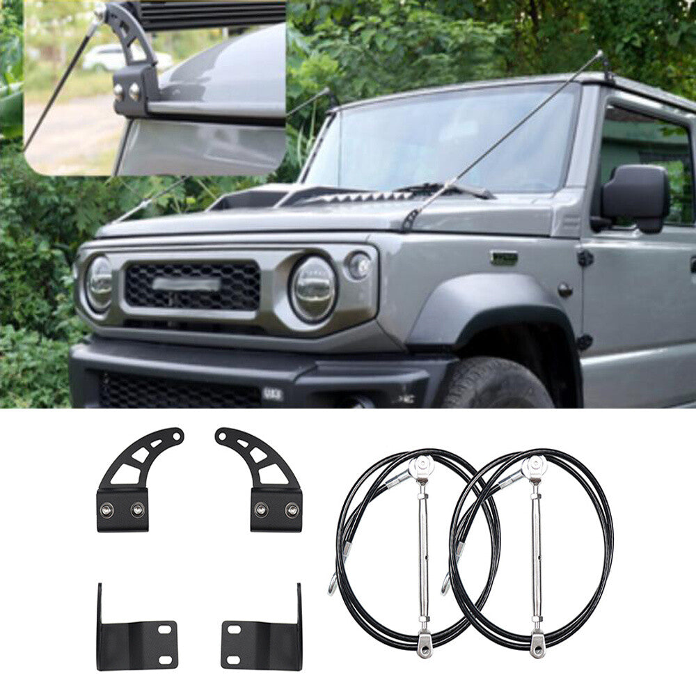 Metal Black Front Branch Branching Line Trim for Suzuki for Jimny JB64 JB74 2019-23