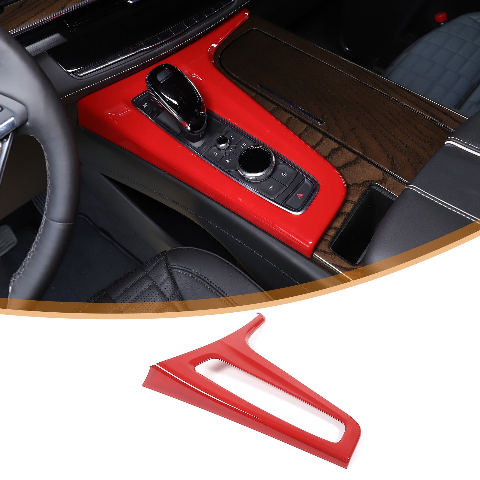 Smooth black gear shift track frame cover decoration suitable for Tundra 2014-2021 - v