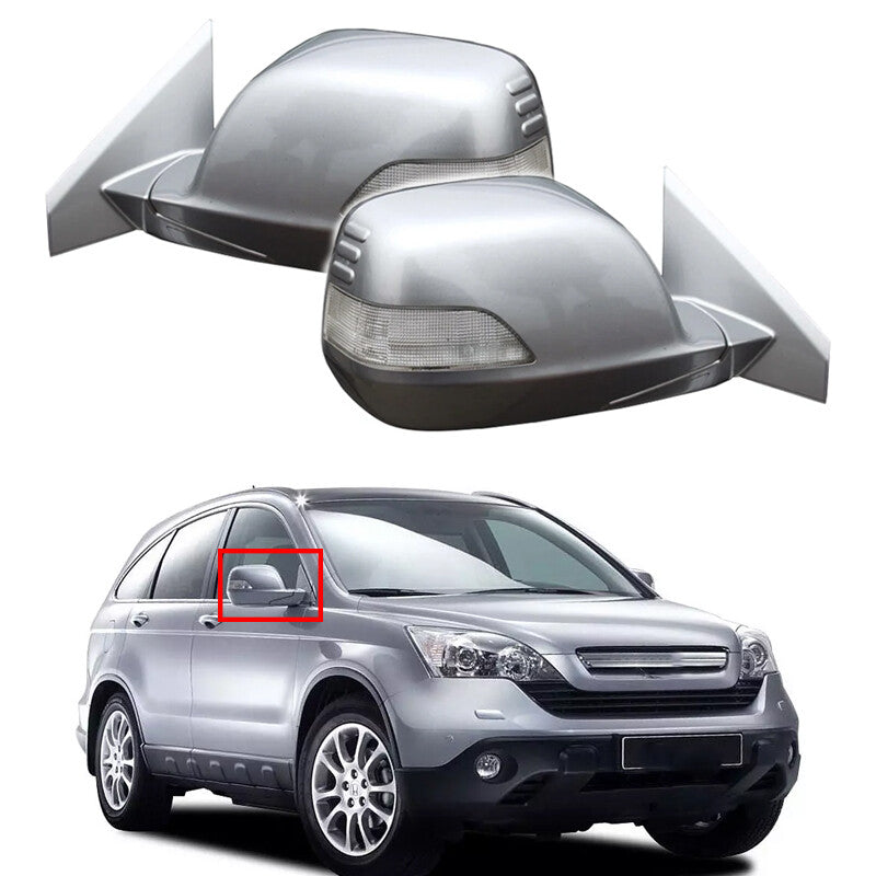 2Pcs for HONDA CRV CR-V RE1 RE2 RE4 2007-2011 Rear View Mirror Assy Silver 5PIN v