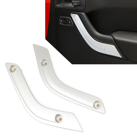2Pcs Inner Door Handle Cover Trim Strip for Jeep for Wrangler JK 2011-2017 2016 2015