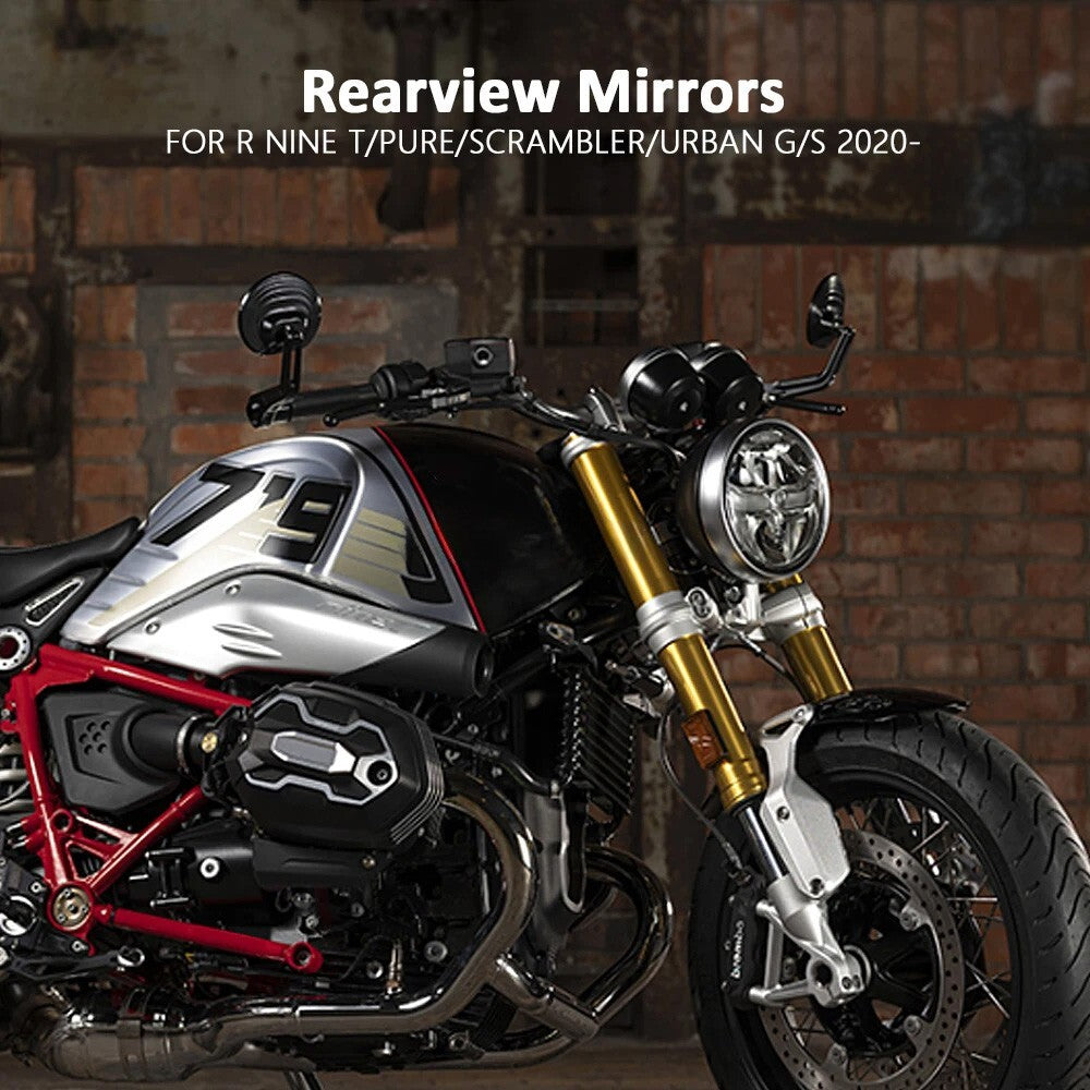 for BMW R NINE T Urban G/S Scrambler Pure R9T Handlebar Rearview Side Mirrors