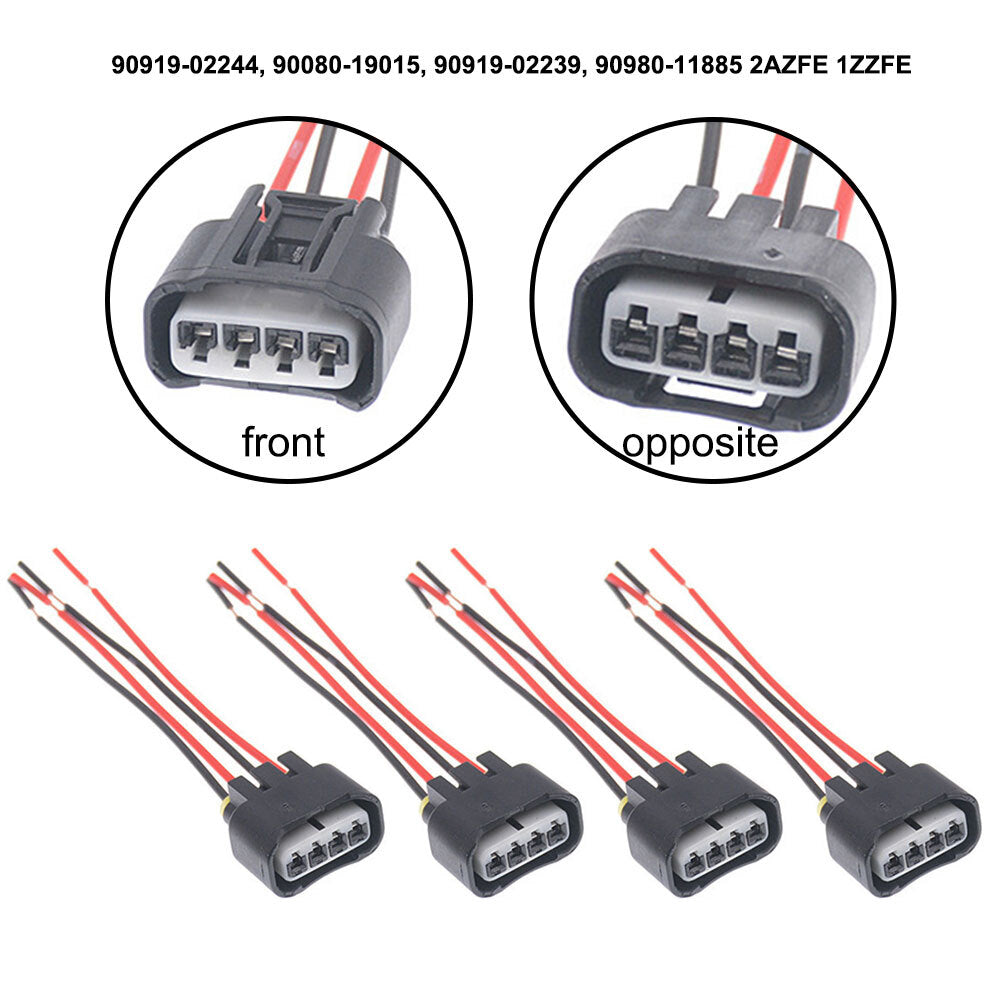 4-piece ignition coil female connector plug harness for Camry 2.4L 2002-2010 n