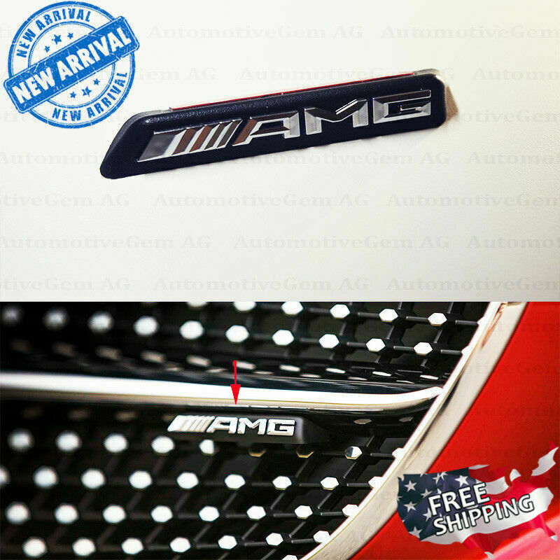 AMG front grille badge radiator diamond grille chrome badge for AMG C43 E43