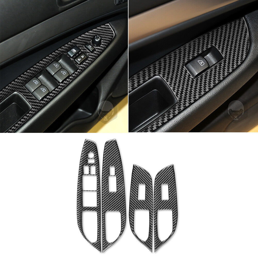 Carbon Fiber Window Lift Switch Button Trim Fit for Infiniti G37 Sedan 2007-2013