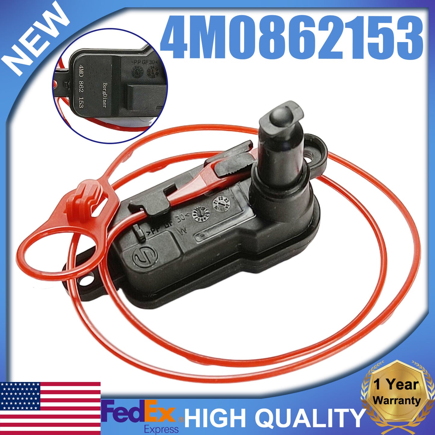 4m 0 862 153 Fuel Filling Flip-Top Release Lock Actuat Suitable for Audi A5 A6 S6 for A8 Q2 Q3- n