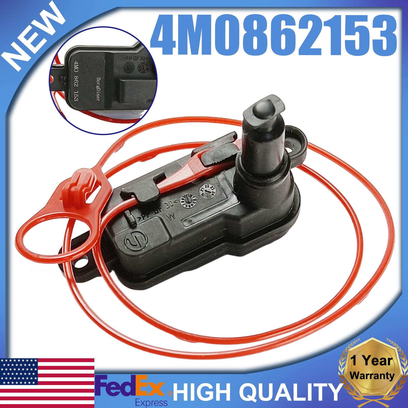 4m 0 862 153 Fuel Filling Flip-Top Release Lock Actuat Suitable for Audi A5 A6 S6 for A8 Q2 Q3- n
