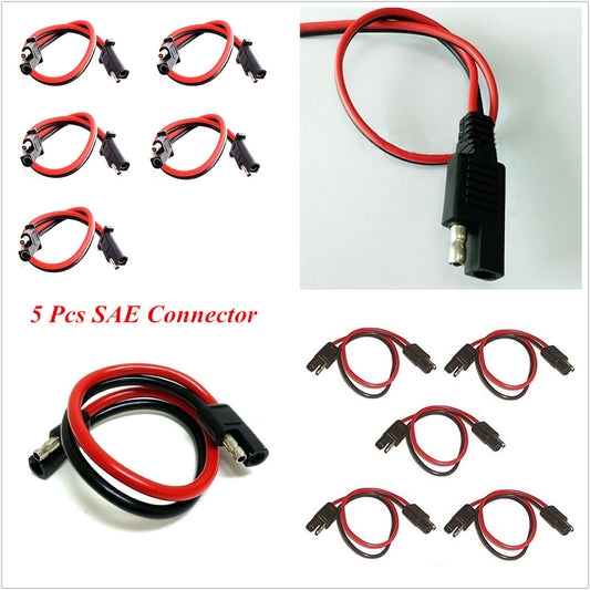 5 x Car Off Road for SUV Quick Disconnect Wire Harness 2 Pin SAE Connector 18 Gauge