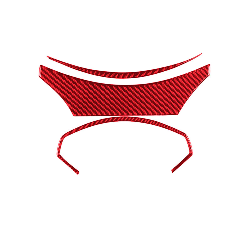 Red interior carbon fiber steering wheel back cover trim available on  for ford  for Mustang Mach-E