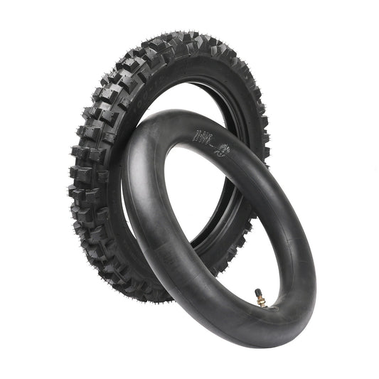 3.00-12 80/100-12 Rear Tire + Tube for Dirt Pit Bikes KLX110 KX65 PW80 TTR90 110