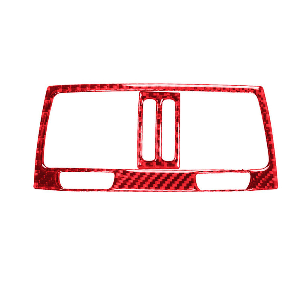 Red Carbon Fiber Rear Below Vent Outlet Cover Trim For Rogue 2014-2016 v