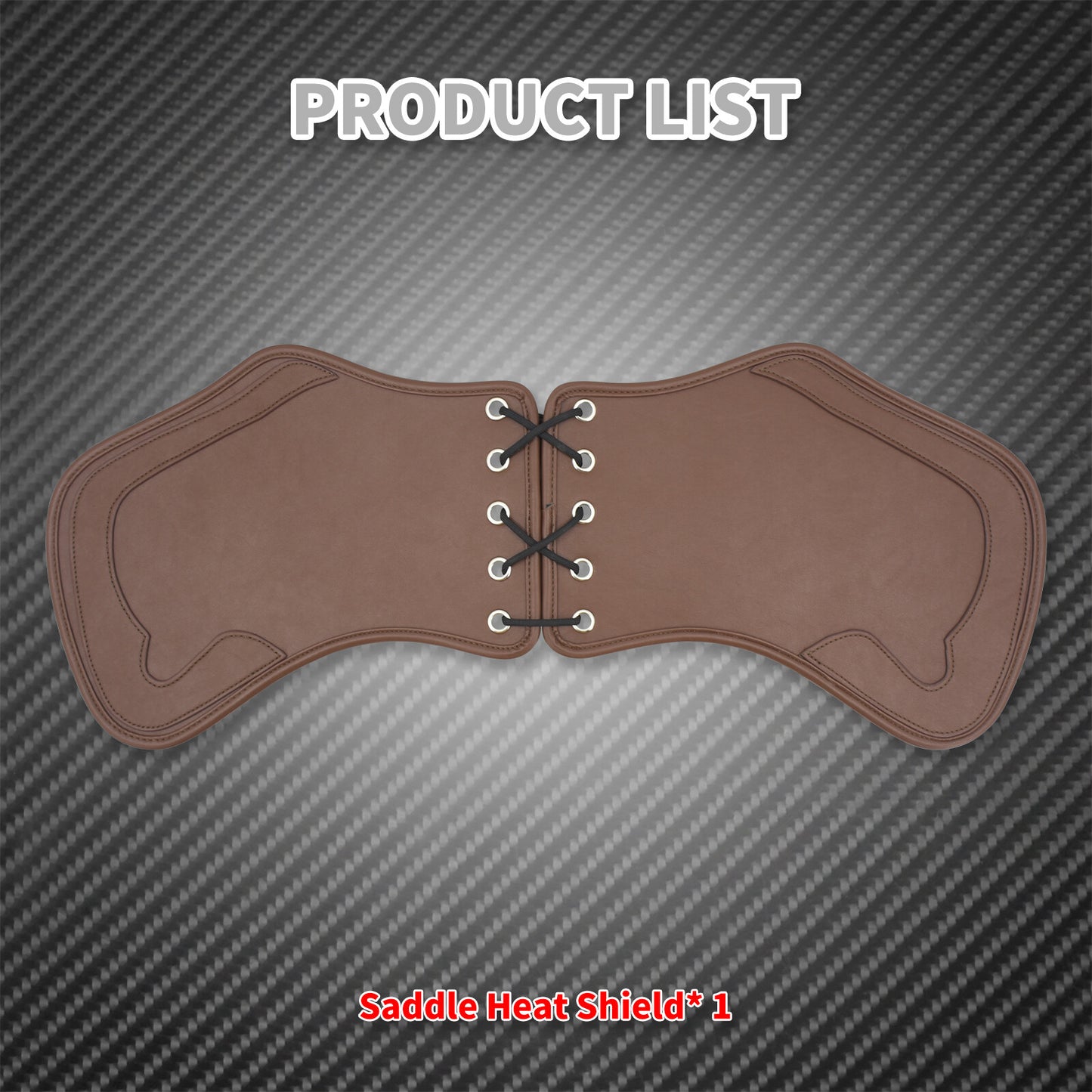 Brown Leather Heat Saddle Shield Deflector Cushion Fit for Harley Sportster Dyna Q