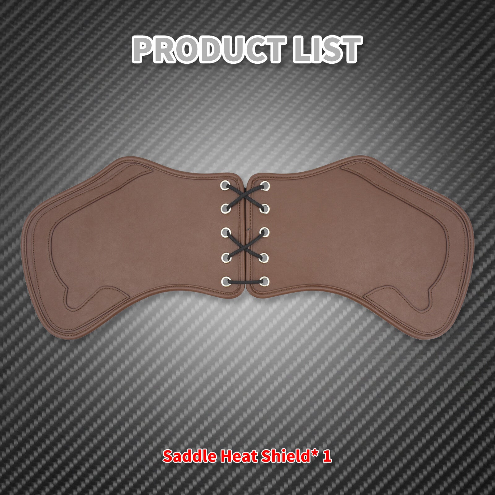 Brown Leather Heat Saddle Shield Deflector Cushion Fit for Harley Sportster Dyna Q