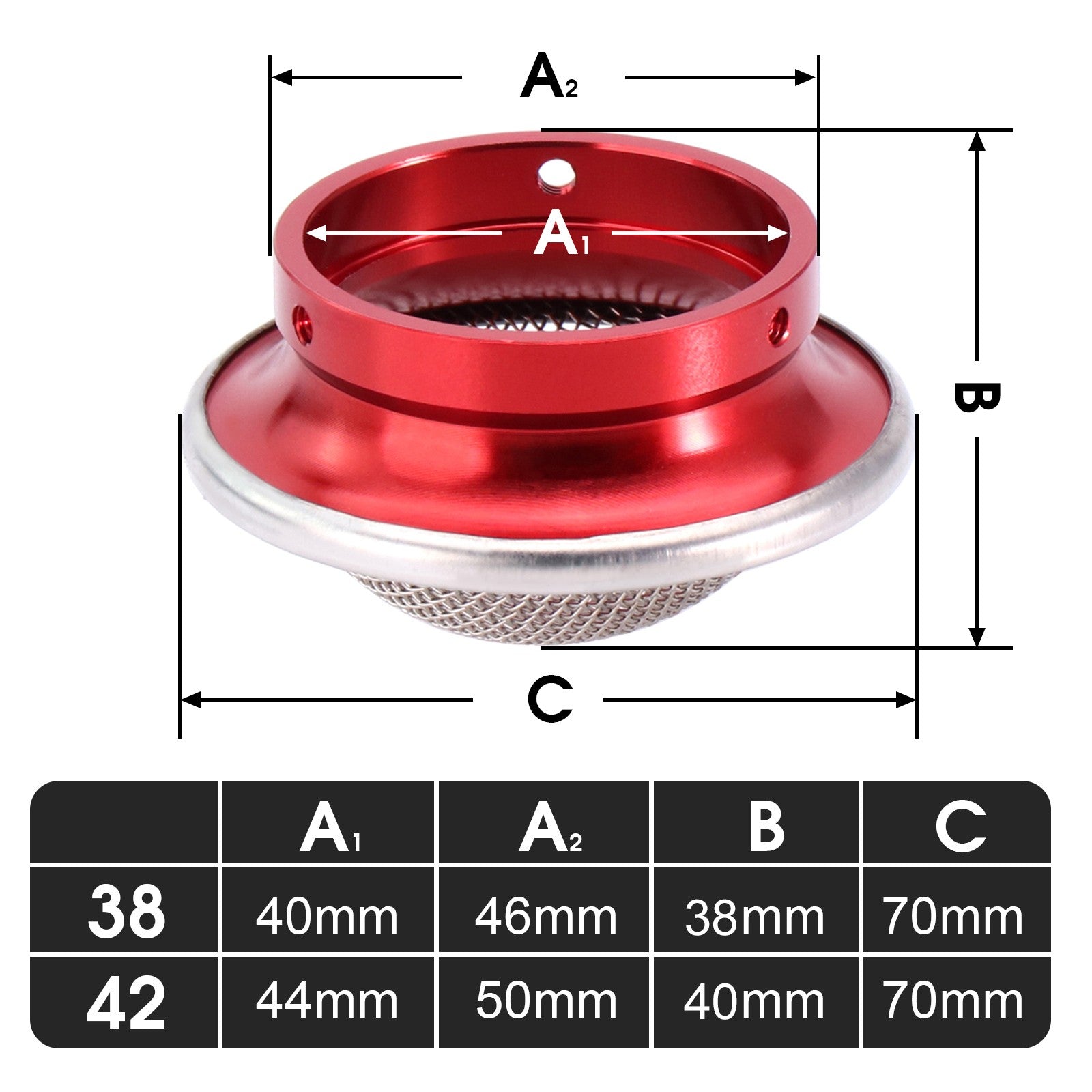 Carburetor 40mm Velocity Stack Air Filter CNC Aluminium Racing Carb Replacement Q