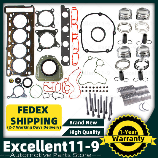 1.8T Engine Overhaul and Rebuild Kit with 23mm Pistons for Audi CDAA CDAB CDHA- n
