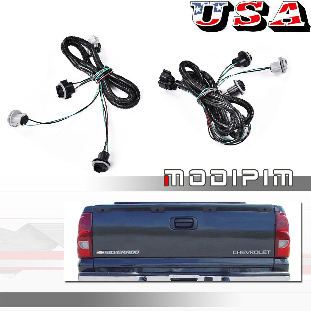 2003-2007 OE Replacement Tail Light Wiring Harness Pair Set Suitable for Silverado- v