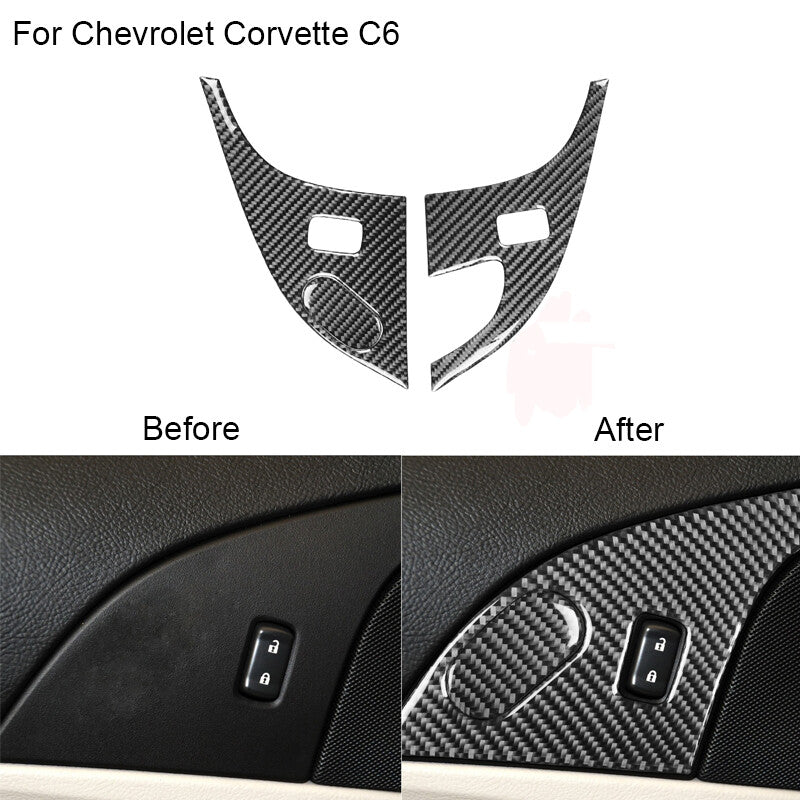 Carbon Fiber Engine Start Button Frame Cover Trim For Explorer 2020-2023 v