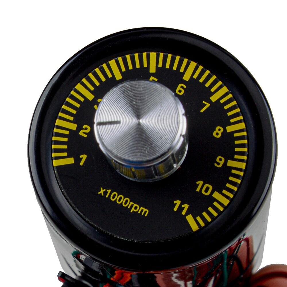 Black 1000-11000 RPM Adjustable Warning Tachometer Gauge Shift Light Red LED New n